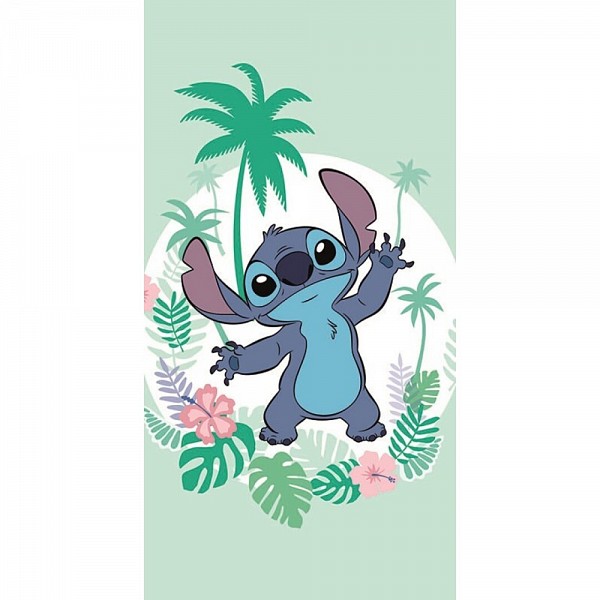 Disney Lilo and Stitch Green bath towel, beach towel 70x140cm