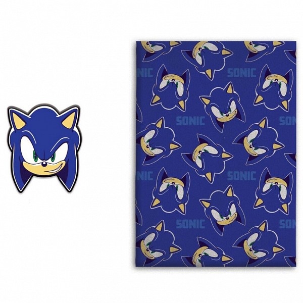 Sonic the Hedgehog fleece blanket and decorative cushion set
