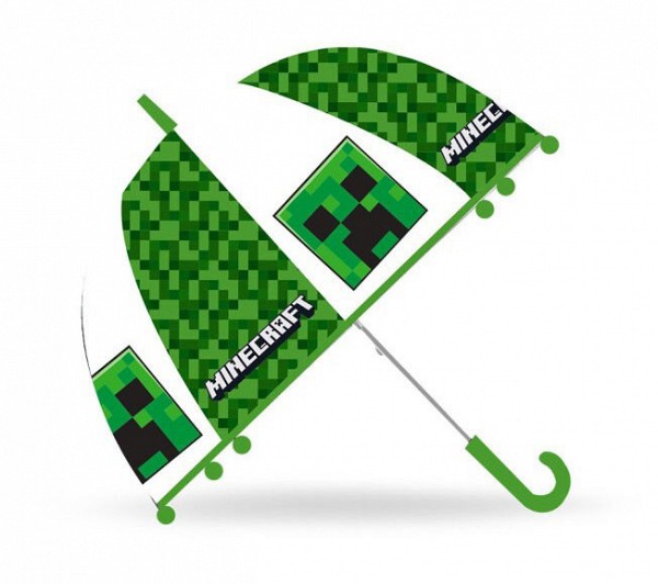 Minecraft kids transparent semi-automatic umbrella Ø70 cm