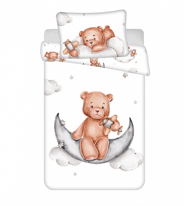 Bear Plane, Childrens Bedding Set 100×135cm, 40×60 cm