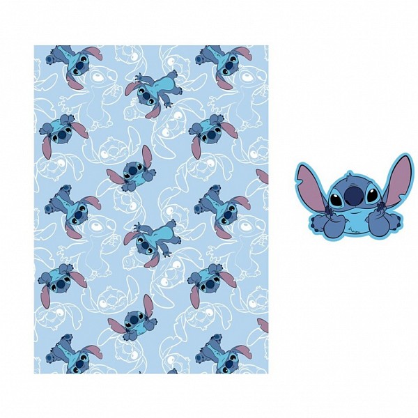 Disney Lilo and Stitch On The Belly fleece blanket and shaped pillow set