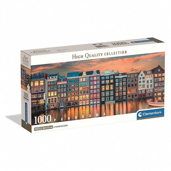 Cities Bright Amsterdam 1000 piece panoramic Compact puzzle Clementoni CMC39897