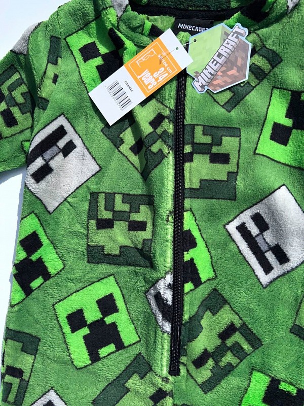 Minecraft childrens long pajamas, overalls 3/4 years