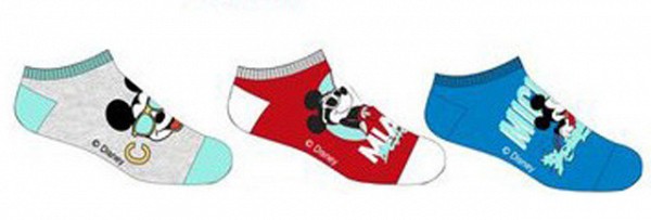 Disney Mickey  kids no-show socks 31/34