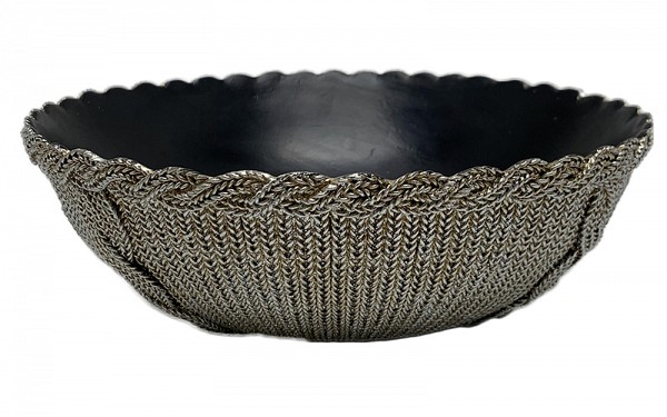 Polyresin Ασημί-Μαύρο Κουπ 25x25εκ