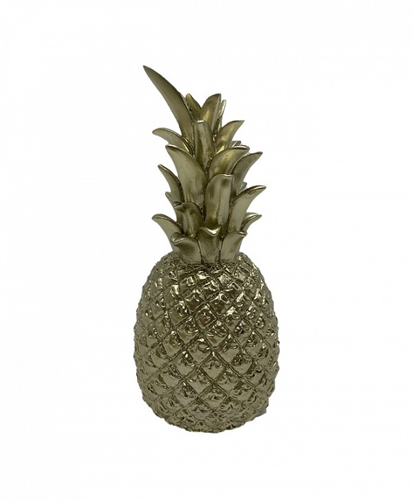 Διακοσμητικός Ανανάς Polyresin Χρυσός 8.5x8.5x20cm