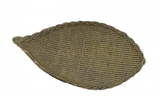 Polyresin Light Green-Χρυσό Πιατέλα Φύλλο 35x17εκ