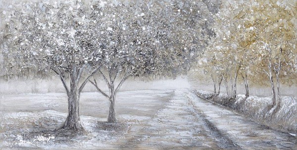 Πίνακας Σε Καμβά Δέντρα Με Δρόμο 60x120x3cm