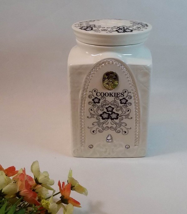 Μπισκοτιερα Κεραμική Διακοσμημένη HC311201-8