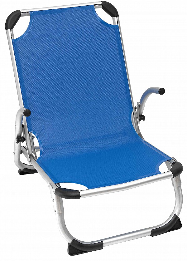 ΚΑΡΕΚΛΑ ΠΑΡΑΛΙΑΣ ΑΛΟΥΜΙΝΙΟΥ ΜΠΛΕ  ΕΝΙΣΧΥΜΕΝΗ ΜΕ ΜΠΡΑΤΣΑ  & ΨΗΛΗ ΠΛΑΤΗ -ΤΕΧΤ 2x1