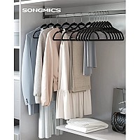 Songmics Κρεμάστρα Ρούχων σε Μαύρο Χρώμα CRF20B 20τμχ