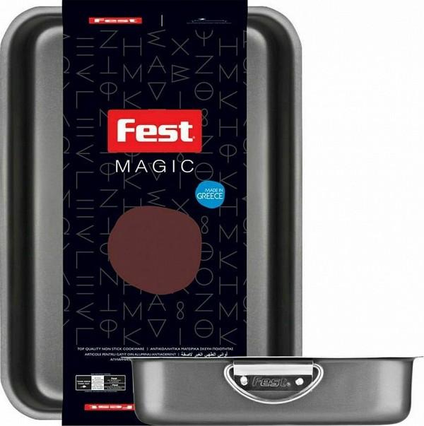 Fest Magic Νo 3 Ταψί Ορθογώνιο Αλουμινίου με Αντικολλητική Επίστρωση 40x30cm