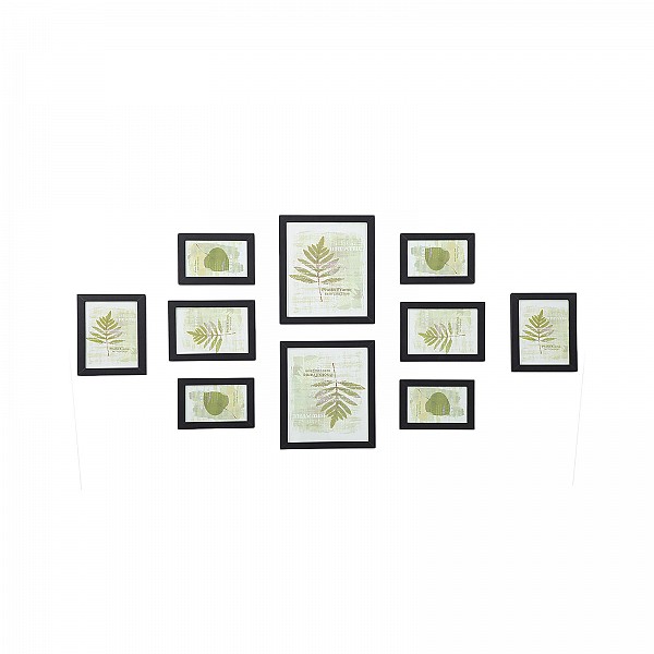 Songmics Κορνίζα Τοίχου Ξύλινη 10 Θέσεων 10τμχ RPF310H