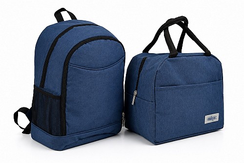 Σετ Ισοθερμικών Τσαντών Ankor | Lunch Bag 7Lt & Σακίδιο Πλάτης Cooler 20Lt Μπλε