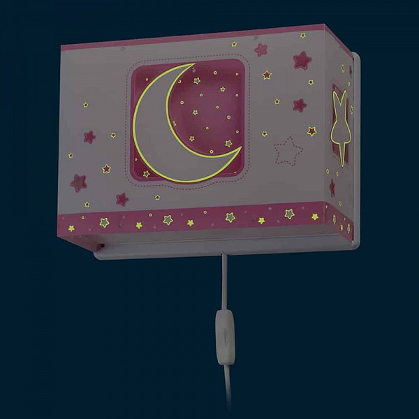 MoonLight Pink απλίκα τοίχου διπλού τοιχώματος (63238[S])