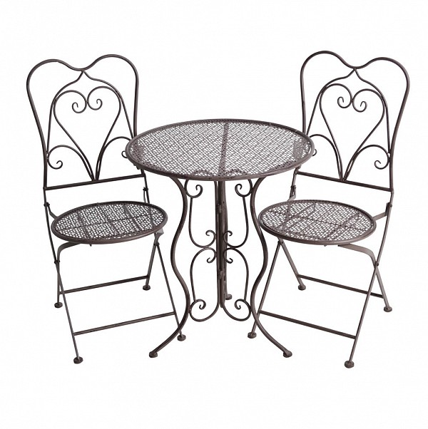 ΚΑΡΕΚΛΑ ΜΕΤΑΛΛΙΚΗ ΑΝΑΚΛΙΝΟΜΕΝΗ ΚΑΦΕ ΑΝΤΙΚΕ 39x39x94εκ. ANKOR  814343