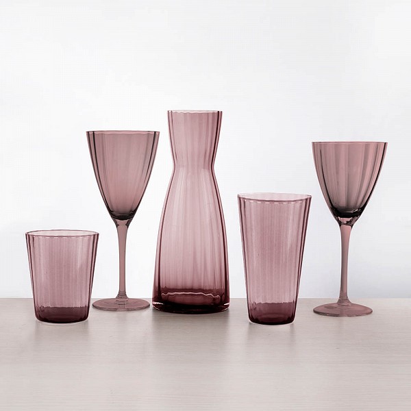 ΣΕΤ ΠΟΤΗΡΙΑ ΚΟΛΩΝΑΤΑ 6 ΤΕΜΑΧΙΩΝ ΓΥΑΛΙΝΑ PREMIUM 300ml ΜΩΒ ΧΡΩΜΑ ANKOR