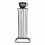 ΒΑΣΗ ΜΕΤΑΛΛΙΚΗ ΓΙΑ 36 ΚΑΨΟΥΛΕΣ ESPRESSO ΜΑΥΡΗ 15,5x10x39,5 εκ. ANKOR