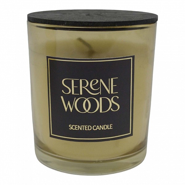 ΑΡΩΜΑΤΙΚΟ ΚΕΡΙ SERENE WOODS ΣΕ ΓΥΑΛΙΝΟ ΔΟΧΕΙΟ ΜΕ ΚΑΠΑΚΙ 7x7x7,8εκ. ANKOR