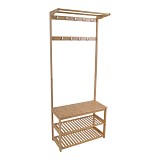 ΕΠΙΠΛΟ ΕΙΣΟΔΟΥ ΜΕ ΚΡΕΜΑΣΤΡΑ ΚΑΙ ΠΑΠΟΥΤΣΟΘΗΚΗ ΑΠΟ ΜΠΑΜΠΟΥ 70x31x170εκ. ANKOR 833771