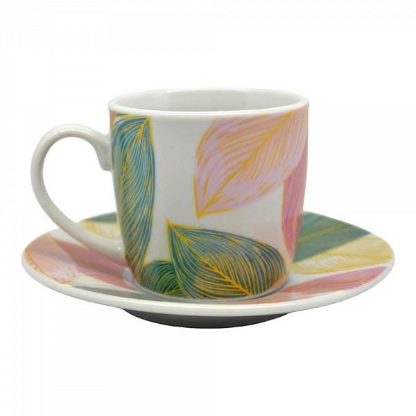 ΣΕΤ ΦΛΥΤΖΑΝΙΑ ΚΑΦΕ ΠΟΡΣΕΛΑΝΙΝΑ 110ml ΦΥΛΛΑ ANKOR