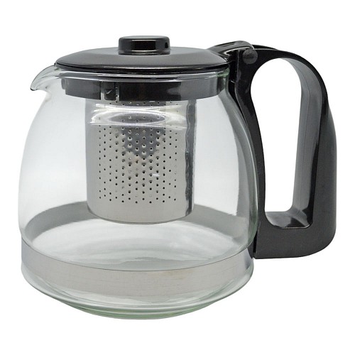 ΤΣΑΓΙΕΡΑ ΓΥΑΛΙΝΗ ΜΕ ΙΝΟΧ ΦΙΛΤΡΟ 0,70lt ΔΙΑΦΑΝΗ ΜΕ ΠΛΑΣΤΙΚΗ ΜΑΥΡΗ ΛΑΒΗ ANKOR