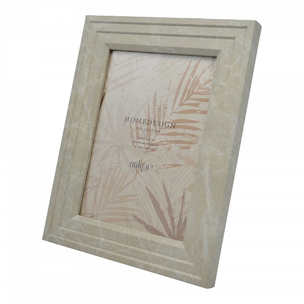 ΚΟΡΝΙΖΑ ΞΥΛΙΝΗ 13x18εκ. ΣΕ ΜΠΕΖ ΧΡΩΜΑ ΜΕ ΜΑΡΜΑΡΙΝΗ ΟΨΗ ANKOR