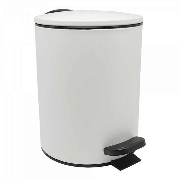 ΚΑΛΑΘΙ ΜΠΑΝΙΟΥ 5lt INOX ΑΣΠΡΟ ΜΑΤ SOFT CLOSE ANKOR