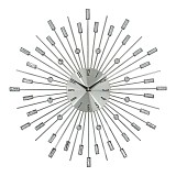 ΡΟΛΟΙ ΤΟΙΧΟΥ ΜΕΤΑΛΛΙΚΟ ΣΕ ΑΣΗΜΙ ΧΡΩΜΑ ΜΕ ΔΙΑΦΑΝΟΥΣ ΚΡΥΣΤΑΛΛΟΥΣ 49,5x49,5x4εκ. ANKOR