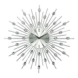 ΡΟΛΟΙ ΤΟΙΧΟΥ ΜΕΤΑΛΛΙΚΟ ΣΕ ΑΣΗΜΙ ΧΡΩΜΑ ΜΕ ΔΙΑΦΑΝΟΥΣ ΚΡΥΣΤΑΛΛΟΥΣ 56x56x4εκ. ANKOR