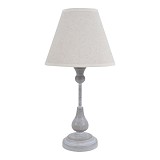 ΦΩΤΙΣΤΙΚΟ ΕΠΙΤΡΑΠΕΖΙΟ ΓΚΡΙ ΑΝΤΙΚΕ ΜΕ ΜΠΕΖ ΚΑΠΕΛΟ 19x19x37εκ.ANKOR