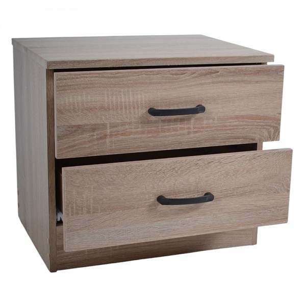 ΚΟΜΟΔΙΝΟ ΞΥΛΙΝΟ ΜΕ ΔΥΟ ΣΥΡΤΑΡΙΑ ΣΕ ΦΥΣΙΚΟ ΧΡΩΜΑ 48x38x43εκ. ANKOR