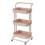 ΜΑΝΑΒΗΣ ΤΡΟΛΕΪ ΜΕΤΑΛΛΙΚΟΣ ΜΕ ΧΕΙΡΟΛΑΒΗ DUSTY PINK 43x36x86 εκ. 815470