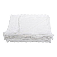 ΚΟΥΒΕΡΤΑ FLEECE ΜΕ ΒΕΛΟΥΔΙΝΗ ΥΦΗ ΣΕ ΑΣΠΡΟ ΧΡΩΜΑ 150x200εκ. ANKOR 846009