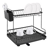 ΠΙΑΤΟΘΗΚΗ ΔΙΩΡΟΦΗ ΜΕΤΑΛΛΙΚΗ ΜΑΥΡΗ ΜΑΤ 46,3x30x38,3εκ.ANKOR