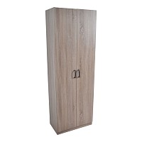 ANKOR Παπουτσοθήκη Ντουλάπα Ξύλινη 60x35x173εκ. Φυσικό Χρώμα | 2 Πόρτες & 9 Ράφια   845057