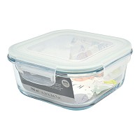 ΦΑΓΗΤΟΔΟΧΕΙΟ ΤΕΤΡΑΓΩΝΟ ΑΠΟ ΠΥΡΑΝΤΟΧΟ ΓΥΑΛΙ ΜΕ ΠΛΑΣΤΙΚΟ ΚΑΠΑΚΙ 0,75lt ANKOR  848782