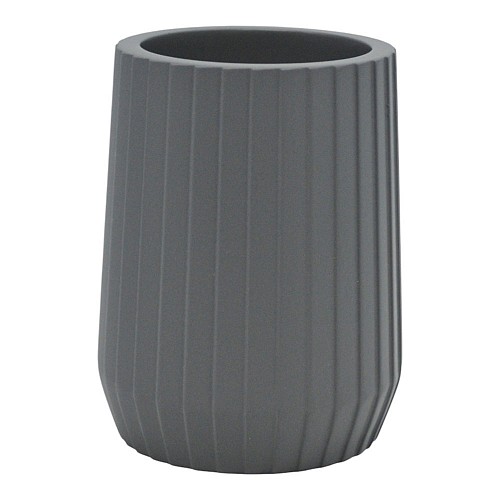 ΠΟΤΗΡΟΘΗΚΗ ΠΟΛΥΕΣΤΕΡΙΚΗ ΓΚΡΙ ΜΕ ΡΙΓΕΣ 7,7x7,7x10εκ.ANKOR