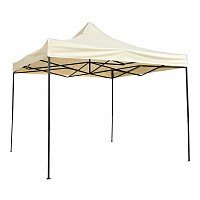 ΚΙΟΣΚΙ ΠΤΥΣΣΟΜΕΝΟ ΜΕ ΜΕΤΑΛΛΙΚΟ ΣΚΕΛΕΤΟ ΚΑΙ ΑΔΙΑΒΡΟΧΟ ΥΦΑΣΜΑ 800D ΣΕ ΜΠΕΖ ΧΡΩΜΑ 3x3x3,2m ANKOR  851560