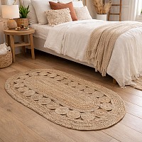 ΧΑΛΙ ΟΒΑΛ ΑΠΟ 100% ΓΙΟΥΤΑ ΜΕ ΔΙΑΤΡΗΤΟ ΣΧΕΔΙΟ 60x120εκ. ANKOR