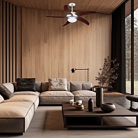 Ανεμιστήρας Οροφής PRCF-80424 Primo 44 110εκ. Με Τηλεχειριστήριο 1Φως 5Φτερά Wenge PRCF-80424