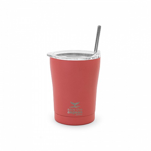 ESTIA ΘΕΡΜΟΣ COFFEE MUG SAVE THE AEGEAN 350ml FUSION CORAL
