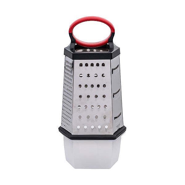 ESTIA ΤΡΙΦΤΗΣ 6 ΠΛΕΥΡΩΝ ΑΝΟΞΕΙΔΩΤΟΣ 25cm ΜΕ ΠΛΑΣΤΙΚΟ ΔΟΧΕΙΟ