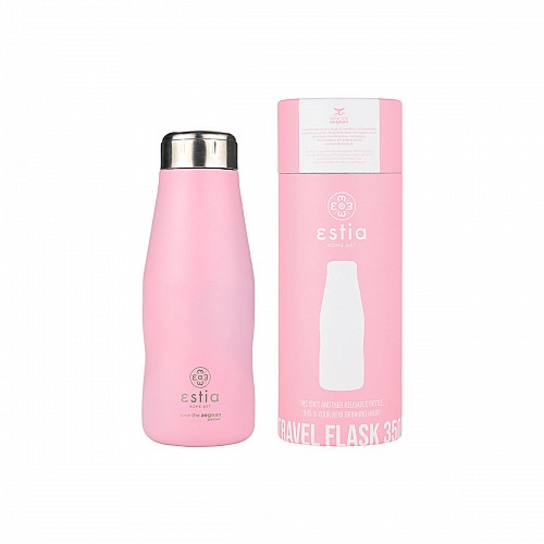 ESTIA ΘΕΡΜΟΣ TRAVEL FLASK SAVE THE AEGEAN 350ml BLOSSOM ROSE