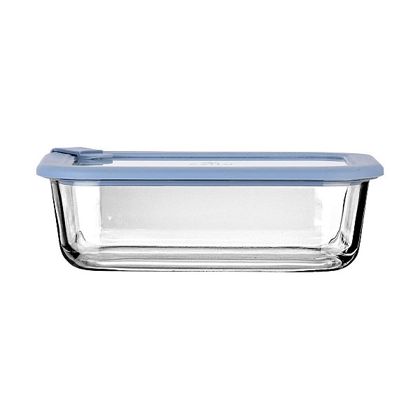 ESTIA ΦΑΓΗΤΟΔΟΧΕΙΟ COLORSEAL ΓΥΑΛΙΝΟ 1050ml 21.6x16.5x7.4cm ΜΕ ΚΑΠΑΚΙ ΣΙΛΙΚΟΝΗΣ ΜΠΛΕ