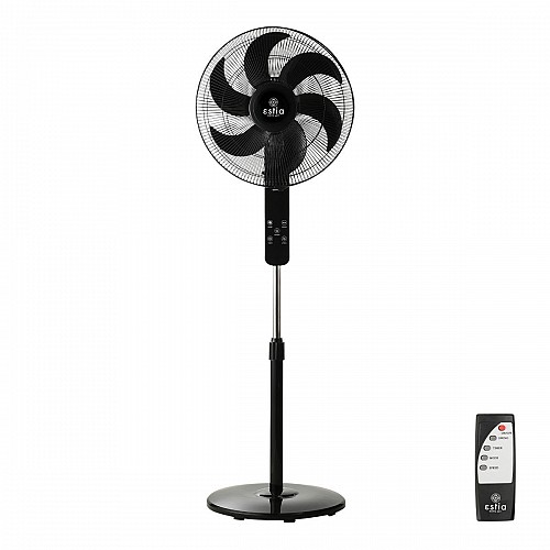 ESTIA ΑΝΕΜΙΣΤΗΡΑΣ ΣΤΑΝΤ ΕΠΙΔΑΠΕΔΙΟΣ BOW 40cm 60w ΜΑΥΡΟΣ ΜΕ ΤΗΛΕΧΕΙΡΙΣΤΗΡΙΟ 06-21122