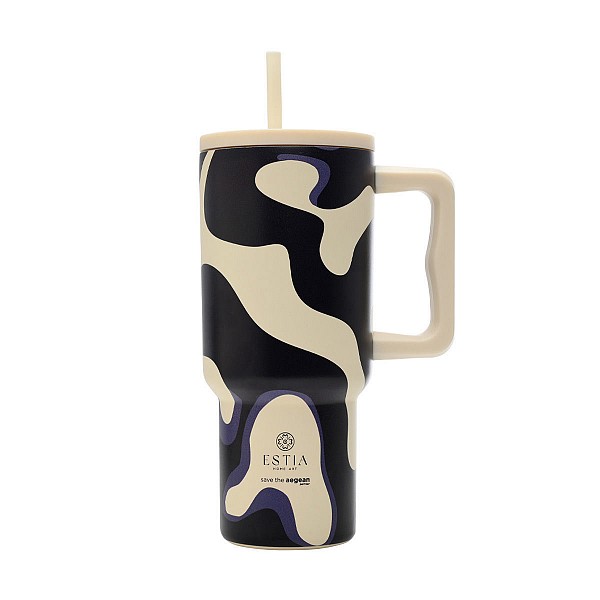 ESTIA ΘΕΡΜΟΣ STRAW TUMBLER XL SAVE THE AEGEAN 900ml BOLD DRIFT