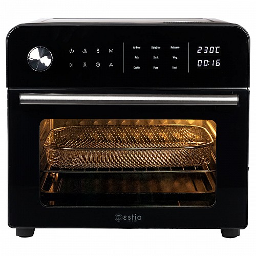 ESTIA ΦΡΙΤΕΖΑ ΑΕΡΟΣ - ΦΟΥΡΝΑΚΙ TITAN CHEF 1700w 23lt ΜΕ 9 ΠΡΟΓΡΑΜΜΑΤΑ ΜΑΓΕΙΡΕΜΑΤΟΣ