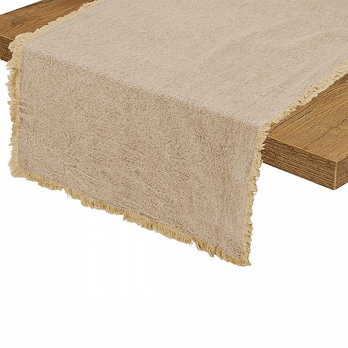 ESTIA ΡΑΝΕΡ ΤΡΑΠΕΖΙΟΥ LOOM 45x150cm ΜΕ ΚΡΟΣΣΙΑ ΜΠΕΖ