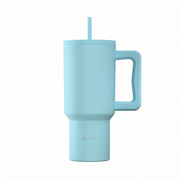 ESTIA ΘΕΡΜΟΣ STRAW TUMBLER XL SAVE THE AEGEAN 900ml ARCTIC